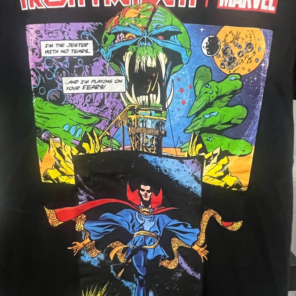 Iron Maiden x Marvel T-Shirt – Doctor Strange Graphic Tee (Size Small)